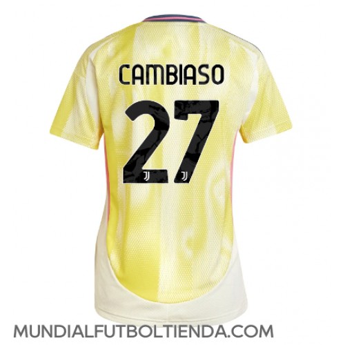 Camiseta Juventus Andrea Cambiaso #27 Segunda Equipación Replica 2024-25 para mujer mangas cortas